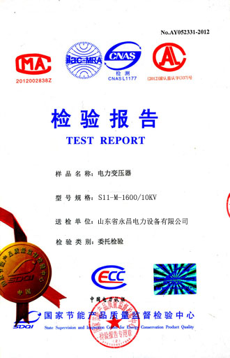 宜昌电力变压器检测合格报告
